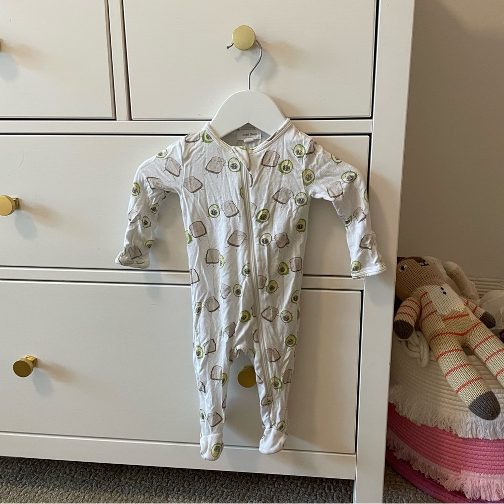 Angel Dear 0-3 Month Avocado Toast Footie